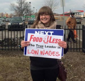 Woman Food 4 Less Sign